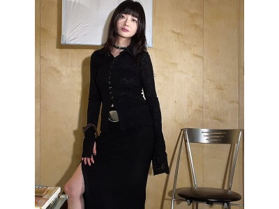 设计师女装 复古感满满的羊毛混纺针