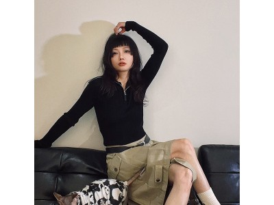 设计师女装 海军领复古感满满的拉链