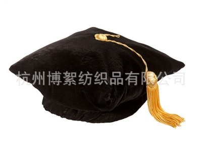 欧版学士服博士帽圆木芯流苏