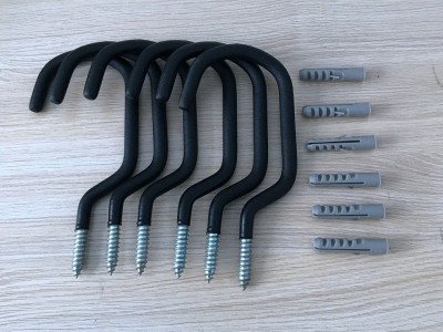 6件套重型黑麻S钩 the bike hooks