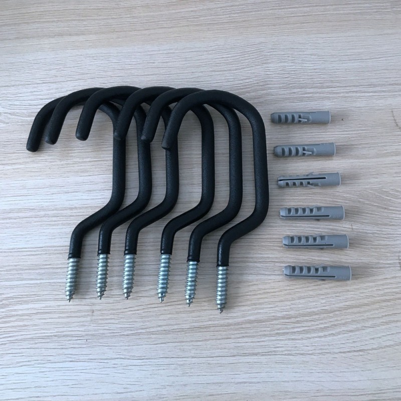 6件套重型黑麻S钩 the bike hooks