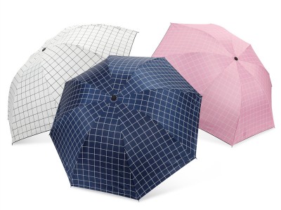 羽毛晴雨两用折叠伞黑胶遮阳伞八骨