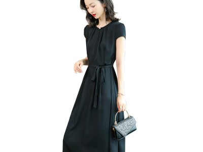 年轻款重磅真丝连衣裙女2020夏新款
