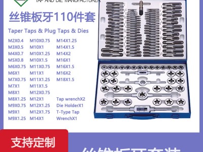 厂家110件套丝锥板牙套装110PC公制