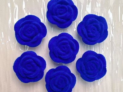 25mm大植绒玫瑰花珠手工diy玫瑰花配