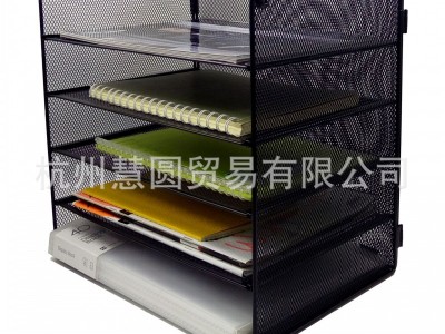 厂家直销铁艺办公桌面文件栏架金属