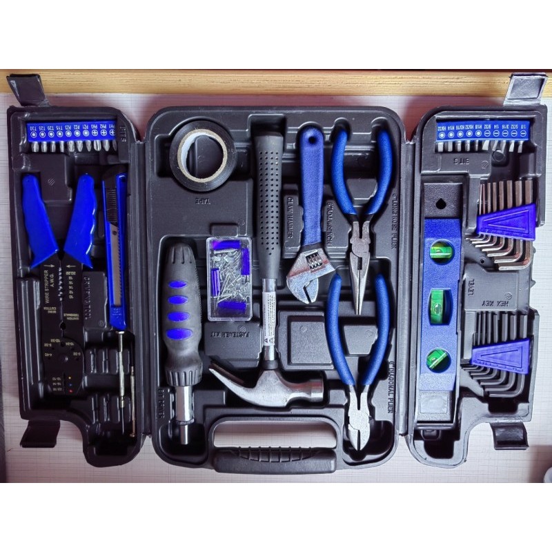家用组合工具钳子水平尺内六角压线钳等组套工具