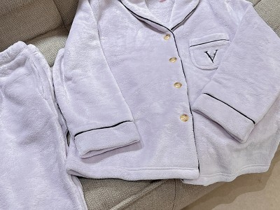 V家同款新加厚法兰绒家居服柔软舒适