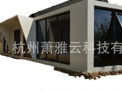 钢架结构 外部木塑板 木屋民宿 架空