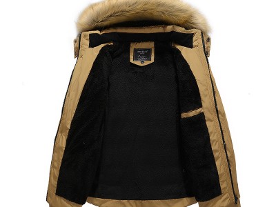 冬季男士棉服外套貉毛领连帽休闲大