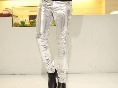 休闲皮裤男士修身小脚裤韩版机车男