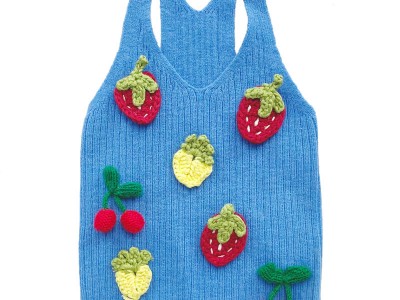 宠物狗狗衣服手工编织水果背心猫咪