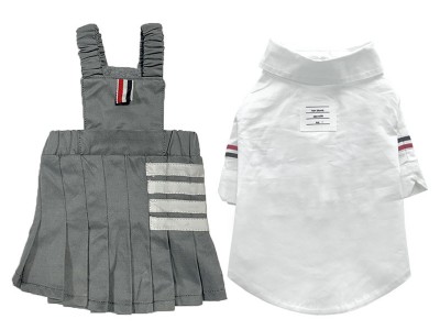 狗狗衣服TB学院风条纹套装裙子宠物