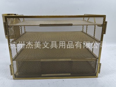 金属铁网桌面收纳架资料整理架文件