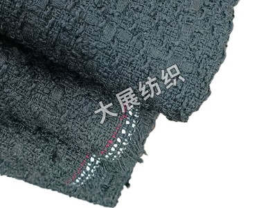 经典黑白格子面料时尚轻奢小香风粗