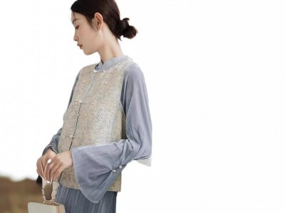 山自在 新中式马甲春季女外穿 连衣