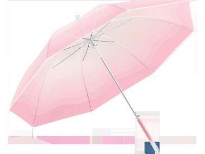 渐变色自动透明雨伞长柄大号加大加