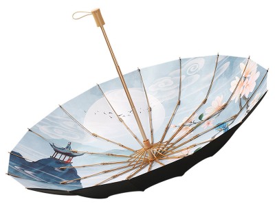 天贝国潮伞16K防晒太阳伞晴雨大号折