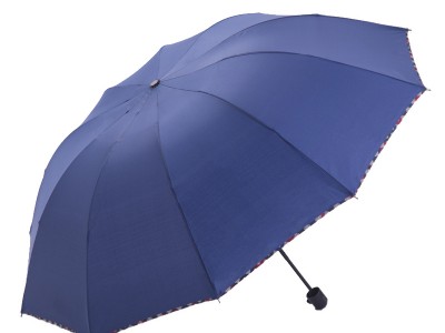 厂家三折十骨纯色雨伞商务伞加固晴