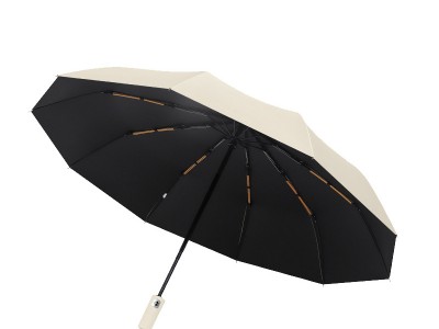 雨伞20骨莫兰迪三折叠加厚黑胶防晒