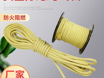 耐高温安全芳纶绳 凯夫拉纤维绳子阻