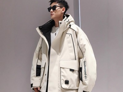 正品90白鸭绒工装连帽羽绒服男冬季2