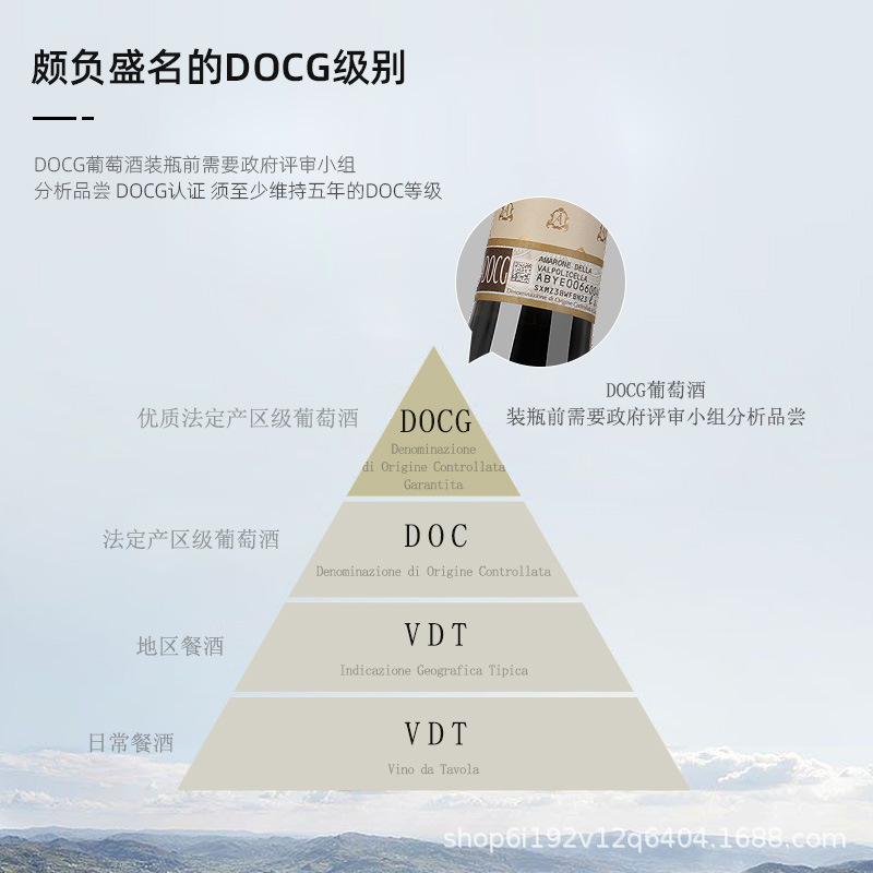 欧品村精选意大利威尼托DOCG级红酒意吉诺阿玛罗尼比索尔红葡萄酒