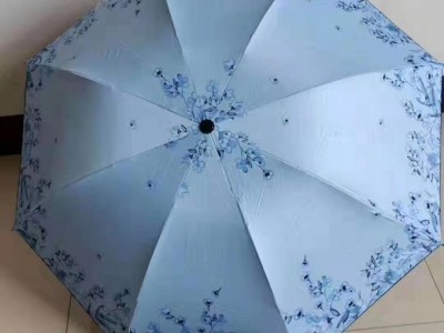 超轻迷你五折伞太阳伞渐变雨伞  红