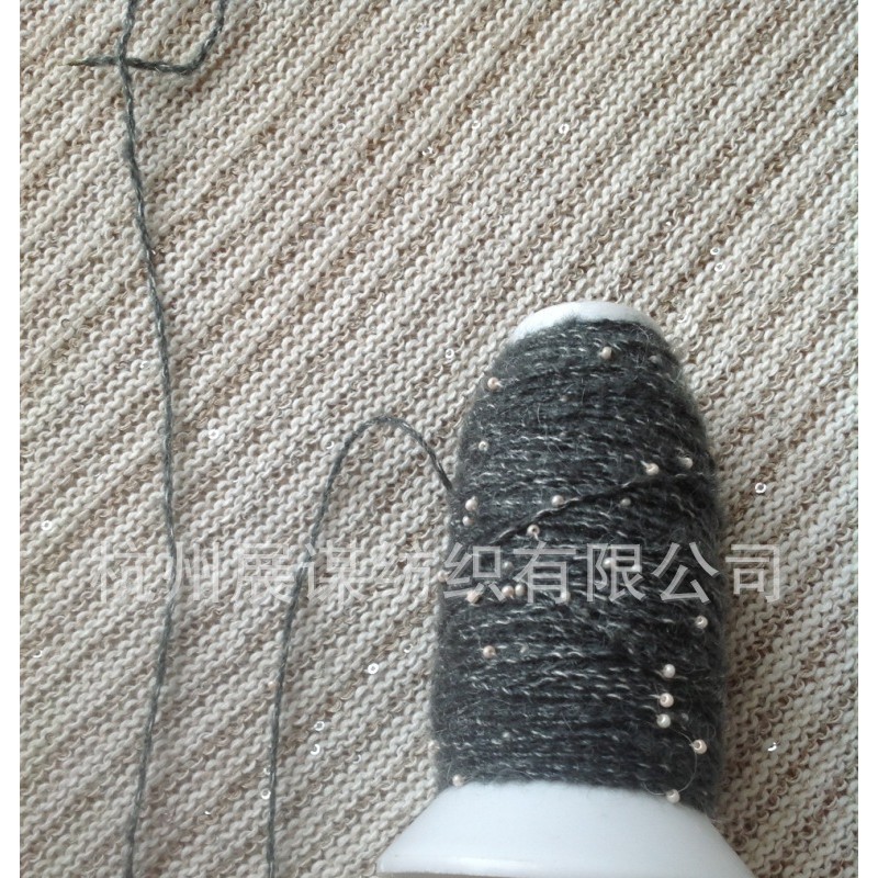 1-5MM珠片纱，展谋纺织供应