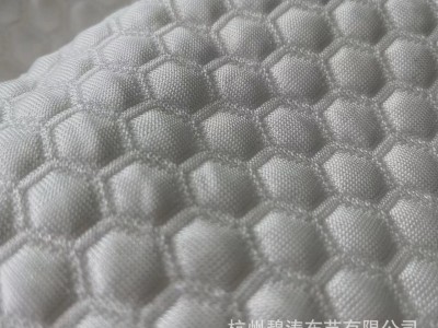 高分子冰丝凉感针织提花布空气层夹