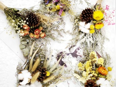 地摊货源干花插花花艺满天星棉花混