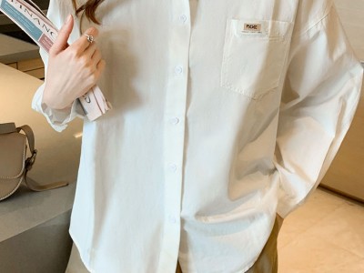 精梳棉白衬衫女长袖2025春装新款设