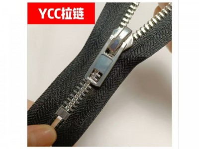 YCC023 8#金属闭口亮银逊跨境出口拉