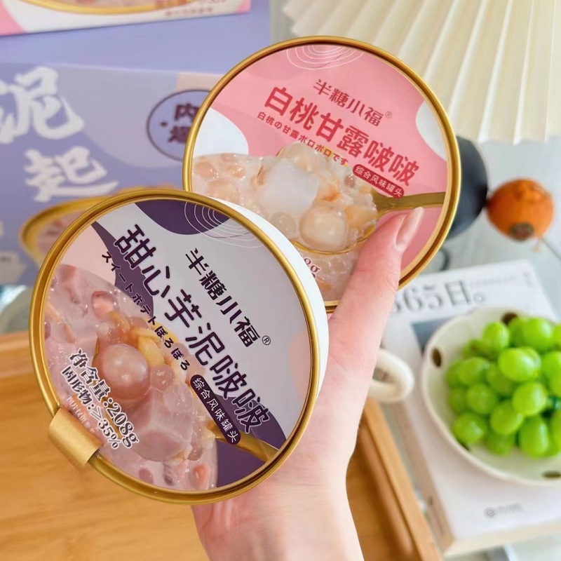 半糖小福燕窝粥玫瑰燕麦礼盒碗装256g*6碗五谷燕窝粥即食早餐代餐