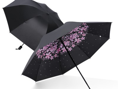户外自动太阳伞晴雨两用遮阳伞三折