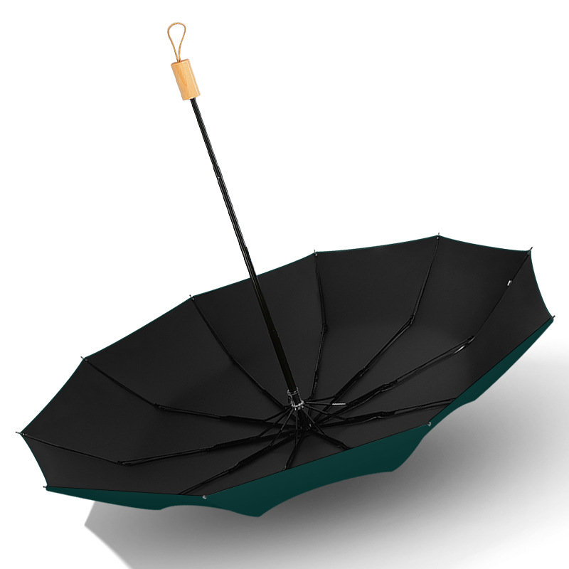 雨伞折叠晴雨两用太阳伞ins防晒防紫外线小清新学生遮阳伞木柄