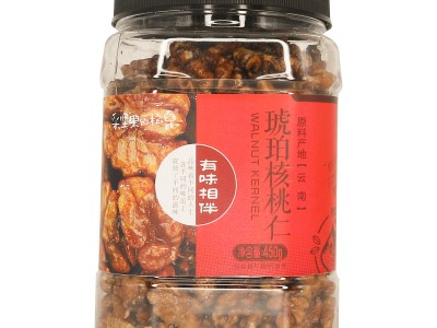 琥珀核桃仁罐装新疆纸皮核桃坚果炒