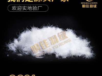 厂家直销水洗90%灰鹅绒高蓬松无异味
