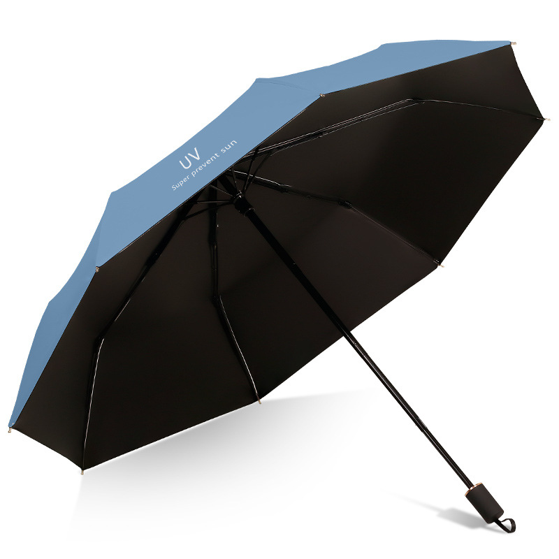 三折全自动黑胶防晒遮阳伞晴雨两用折叠太阳伞雨伞印制logo广告伞