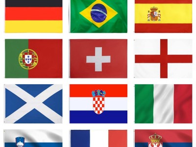 2024欧洲杯各国国旗球迷旗帜球迷手