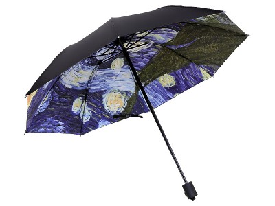 梵高油画晴雨伞 黑胶防紫外线太阳伞