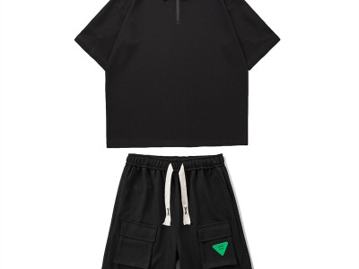 2023夏季新款男士华夫格短袖T恤Polo