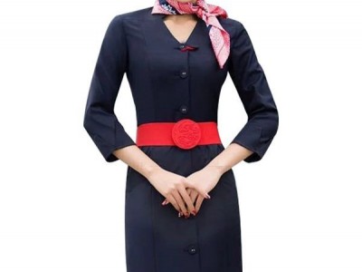 东航空姐制服连衣裙七分袖空乘乘务