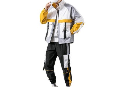 流行长裤套装运动服男士2023年春季