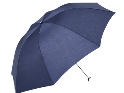中号三折叠手动简约纯色雨伞防雨反