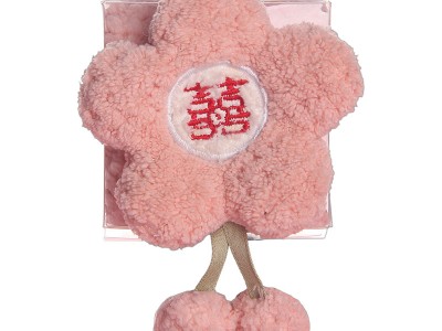 花朵毛巾伴手礼结婚喜字小方巾珊瑚