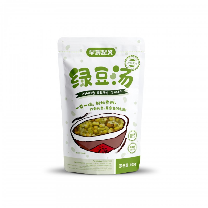 【批发】绿豆汤夏天饮品糖水餐饮方便粥早餐起义袋装粥400克/袋