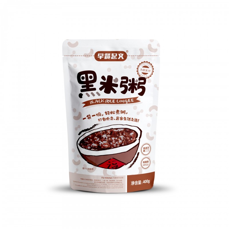 【批发】黑米粥预制粥早餐粥速食粥早餐起义袋装粥400克/袋