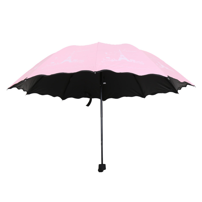 十骨加大加固埃菲尔铁塔小清新雨伞三折叠晴雨两用太阳伞遮阳伞