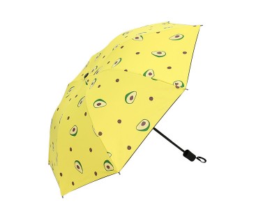 一件代发 黑胶防晒三折雨伞 防紫外
